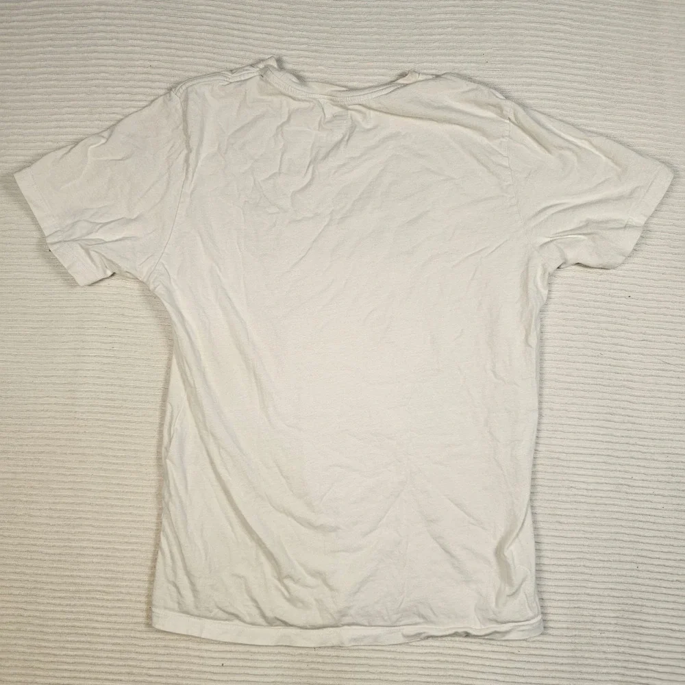 Levis Mens Batwing Logo Graphic T-Shirt White Burgundy Size M Short Sleeve Tee